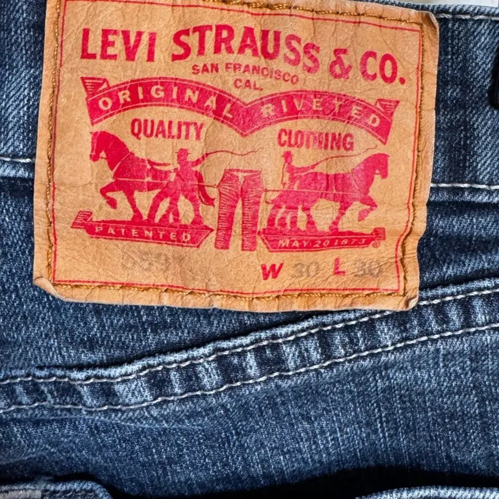 Levi's 559 Men's Jeans‎ Size 30x30 Dark Wash Straight Leg Casual Original
